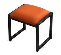 Tabouret de maquillage avec coussin de siège en cuir technique, design simple et tendance pour coiffeuse, salon et entrée