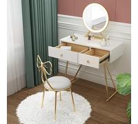 Tabouret de maquillage avec dossier polyvalent pour chambre et salon, confortable et élégant, parfait pour la beauté et la détente, taille unique