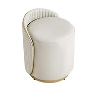 Tabouret De Maquillage Avec Rotation À 360 Degrés | Coussins de siège en cuir PU, tabouret d'appoint rembourré, chaise de maison élégante for filles