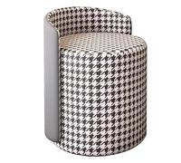 Tabouret de maquillage avec support dorsal, pivotant à 360°, parfait pour les dressings, les chambres et les espaces de vie