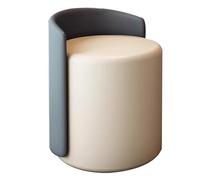 Tabouret de maquillage avec support dorsal, pivotant à 360°, parfait pour les dressings, les chambres et les espaces de vie