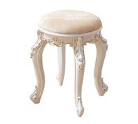 Tabouret de maquillage blanc, siège de vanité en velours doux, pieds en plastique ABS, coussin confortable, design européen simple, chaise cosmétique élégante pour coiffeuse (couleur : B, taille : 1)