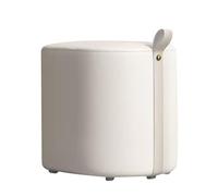 Tabouret de maquillage, chaise de commode pour chambre de fille, banc à chaussures, tabouret de pied pour salon, tabouret de coiffeuse de luxe scandinave, petite chaise courte carrée (blanc B)