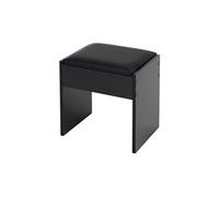 Tabouret de maquillage chaise table à cosmétiques pouf en bois noir avec coussin