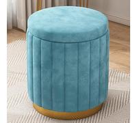 Tabouret de maquillage élégant avec rangement, chaise de coiffeuse ronde pour coiffeuse, meubles de chambre à coucher et de salon, idéal pour une décoration d'intérieur chic