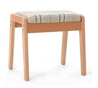 Tabouret de maquillage en bois pour chambre à coucher et toilettes d'invités - Tabouret de salle à manger et de canapé en bois massif - Chaise polyvalente pour décoration d'intérieur - Meuble élégant