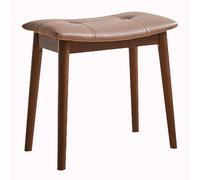 Tabouret de maquillage en cuir avec coussin de selle, siège éponge à haut rebond pour coiffeuse, chambre, salon, entrée