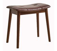 Tabouret de maquillage en cuir avec coussin de selle, siège éponge à haut rebond pour coiffeuse, chambre, salon, entrée