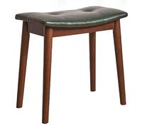 Tabouret de maquillage en cuir pour coiffeuse - Siège éponge à haut rebond - Design coussin de selle - Parfait pour chambre à coucher, salon, entrée