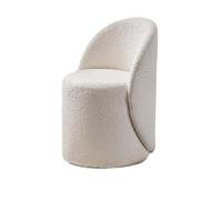 Tabouret de maquillage pivotant avec coussin rembourré et dossier, rotation à 360° pour une assise confortable dans la chambre, le dressing et le salon