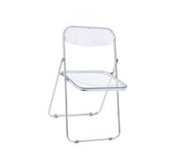 Tabouret de maquillage pliable en acrylique transparent - Chaise élégante pour les magasins de thé au lait, les restaurants, les magasins de vêtements et les séances photo - Design polyvalent et peu