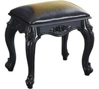 Tabouret de maquillage rectangulaire de style européen, 35 cm de haut, petit repose-pieds avec pieds en plastique et acier, idéal pour salle de bain, chambre, salon, coiffeuse, design chic