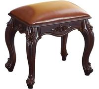 Tabouret de maquillage rectangulaire de style européen, 35 cm de haut, pieds en plastique, repose-pieds compact pour coiffeuse, salle de bain, chambre à coucher, salon, meuble d'appoint polyvalent et
