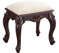Tabouret de maquillage rectangulaire de style européen, repose-pieds de 35 cm de haut avec pieds en plastique en acier, polyvalent pour salle de bain, chambre, salon, coiffeuse de maquillage, table