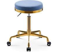 Tabouret de maquillage réglable en métal pour coiffeuse, salon de coiffure et salon de manucure - Hauteur polyvalente pour un confort ultime