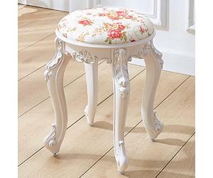 Tabouret de maquillage rembourré - Élégant banc cosmétique avec pieds en acier ABS, design élégant en flanelle pour chambre à coucher et salle de bain
