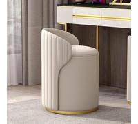Tabouret de maquillage rond avec dossier pivotant à 360° en éponge pour chambre à coucher salon confortable