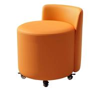 Tabouret de maquillage rond avec support dorsal et coussin éponge hautement élastique pour une assise confortable dans le salon et la chambre à coucher