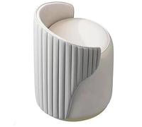 Tabouret de maquillage rond pivotant avec dossier pour chambre à coucher et salon. Coussin éponge hautement élastique.