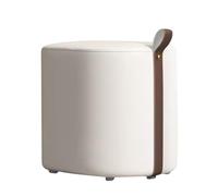 Tabouret de maquillage scandinave pour chambre de fille élégant blanc commode banc à chaussures élégant et repose-pieds de salon design carré court compact