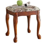 Tabouret de maquillage vintage, chaise cosmétique rembourrée pour chambre à coucher, siège de coiffeuse de style baroque, banc de piano rembourré doux (taille : 38 cm x 38 cm x 43 cm)