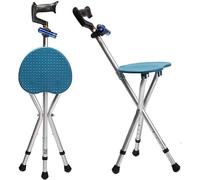 Tabouret de marche - Canne pliante épaisse avec coussinets antidérapants pour les personnes âgées et les personnes âgées, bâton de siège portable pour homme et femme