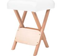 Tabouret de massage pliable, assise épaisse de 12 cm, blanc