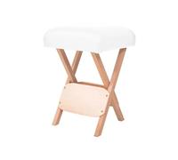Tabouret de massage pliant avec siège 12 cm d épaisseur Blanc
