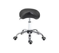 Homcom Tabouret de Massage Tabouret Selle Ergonomique Pivotant 360° Hauteur Réglable Similicuir Noir aosom france