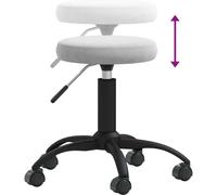 Tabouret de massage velours gris clair