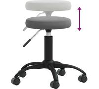 Tabouret de massage velours gris foncé