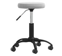 Tabouret de Massage Velours Gris Foncé Pivotant Chaise Siège Beauté Spa vidaXL