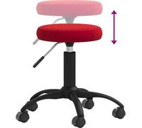 Tabouret de massage velours rouge vin