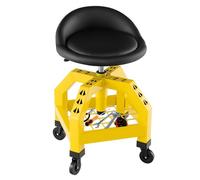 Tabouret de mécanicien avec plateau à outils, hauteur pneumatique réglable et pivotant pour garage atelier