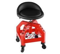 Tabouret de mécanicien avec plateau à outils, hauteur pneumatique réglable et pivotant pour garage atelier