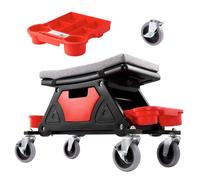 Tabouret de Mécanicien - DUOKU - BLC9010 - Capacité 136 kg - 3 Plateaux à Outils - Support à Roulettes