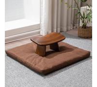 Tabouret de méditation en bois massif avec coussin - Chaise de yoga à genoux pour l'église, le thé et la méditation - Solution assise confortable et durable