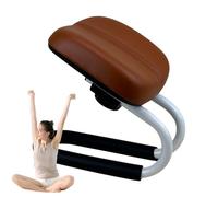 Tabouret de méditation - Siège ergonomique en métal et cuir synthétique | Chaise basse de yoga Zen réglable en hauteur | Ce banc rembourré confortable soutient votre pendant le yoga et
