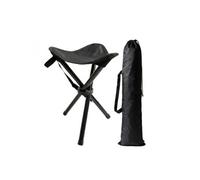 Tabouret de pêche pliable, siège de camping, de plage portable avec sac de transport - Noir -