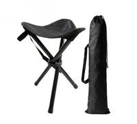 Linxor - Tabouret de pêche pliable - Siège camping/plage portable avec sac - Noir
