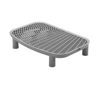 Tabouret de pédale de chaton, trappeur de litière à double couche pour contrôle des odeurs, conception facile avec espace de stockage, accessoire à litière pour la maison, dortoir, appartement, balcon