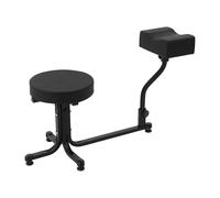 Tabouret de pédicure 2 en 1 avec repose-jambes, repose-jambes réglable, rembourrage en PVC, repose-pieds, manucure, repose-pieds, jusqu'à 100 kg, pour salon de manucure, bien-être (noir)