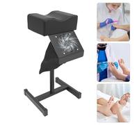 Tabouret de pédicure avec aspirateur à ongles - Manucure - Soins des pieds - Hauteur réglable - Repose-jambes - Soins des pieds - Pour salon de beauté - Utilisation commerciale au spa - Noir