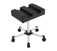Tabouret de pédicure réglable - Repose-pieds de manucure et pédicure - Tabouret avec roues pour Nail Tech Spa Beauty Salon Studio Equipment Supplies (Noir)