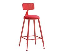 Tabouret de Petit déjeuner tabourets de Bar à Hauteur de comptoir de Cuisine Fixe chaises de Bar avec des étapes de Bar Rond PU Round Tools en métal pour Le comptoir de Bar Commercial à Domicile