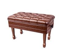 Tabouret de Piano Banc de Piano avec Rangement pour Musique Tabouret de Piano réglable avec Structure de Levage cachée Capacité de Poids 180 kg Beau Paysage,Teakwood Brown