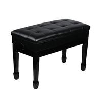 Tabouret de Piano, Chaise, boîte à Livres en Bois Massif avec Rangement Tabouret de Piano, Banc de Piano réglable en Hauteur pouvant être utilisé par des Enfant，Black One Size