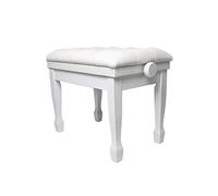 Tabouret de Piano en Similicuir, Banc d'artiste Solo de Luxe, Hauteur réglable de 10 cm, tabourets de Clavier avec siège rembourré, capacité de Charge jusqu'à 180 kg, 60 x 40, 50-60 cm