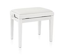 Tabouret de Piano Réglable par Gear4music Blanc