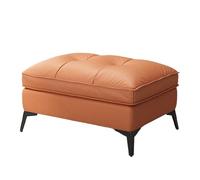 Tabouret de pied en tissu technique de glaçage à l'eau avec coussinets sans glissement, grand siège spacieux pour les chaussures changeant à la porte de la maison, au salon ou à la Orange